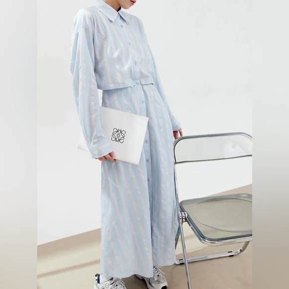 MOUSSY PENELOPE STRIPED BUTTON UP DRESS maxi‎ SIZE Small - Picture 9 of 16